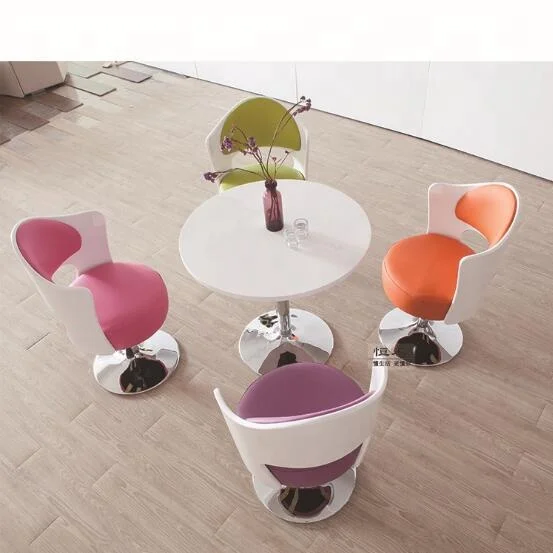 Modern design    Uphosteried  Pu  leather   wooden hotel  living room swivel  dining lounge   leisure chair