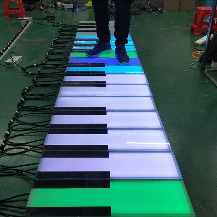 Audio Interaction Programmable Led Play Music RGB Color Walking Piano Dance Floor