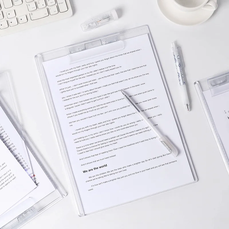 A4 writing board clip writing pad board hard document board clip multi-function power bill menu clip