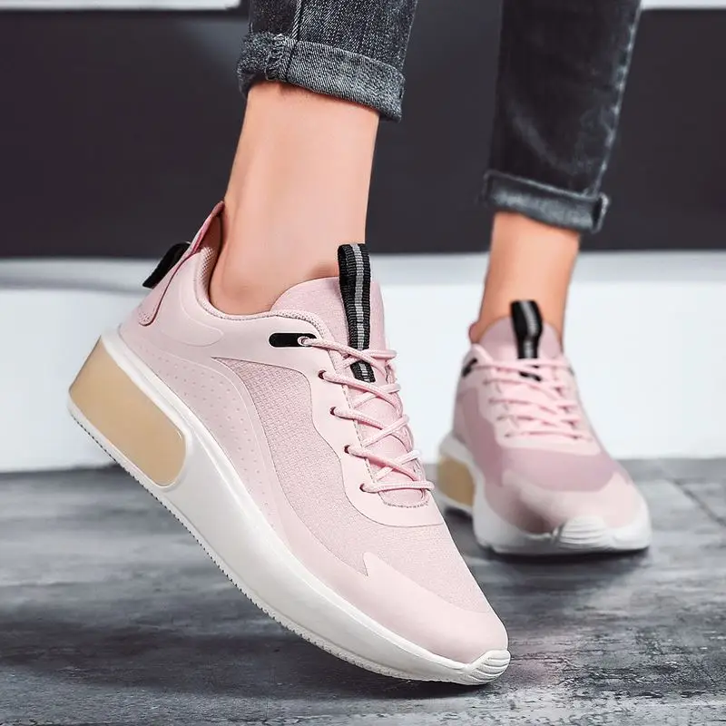 
Wedge Women Shoes Fashion Pink Thick Bottom Sneaker Platform Ladies Light Leisure Vulcanize Shoes For Women Sports Shoes Women 