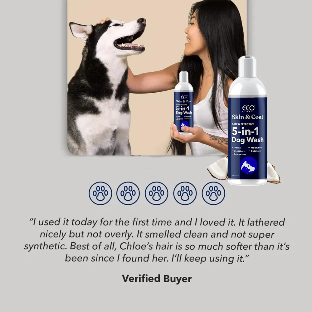 5-in-1 Allergies and Dry, Itchy, Moisturizing Dog Shampoo and Conditioner for Sensitive Skin-666003
