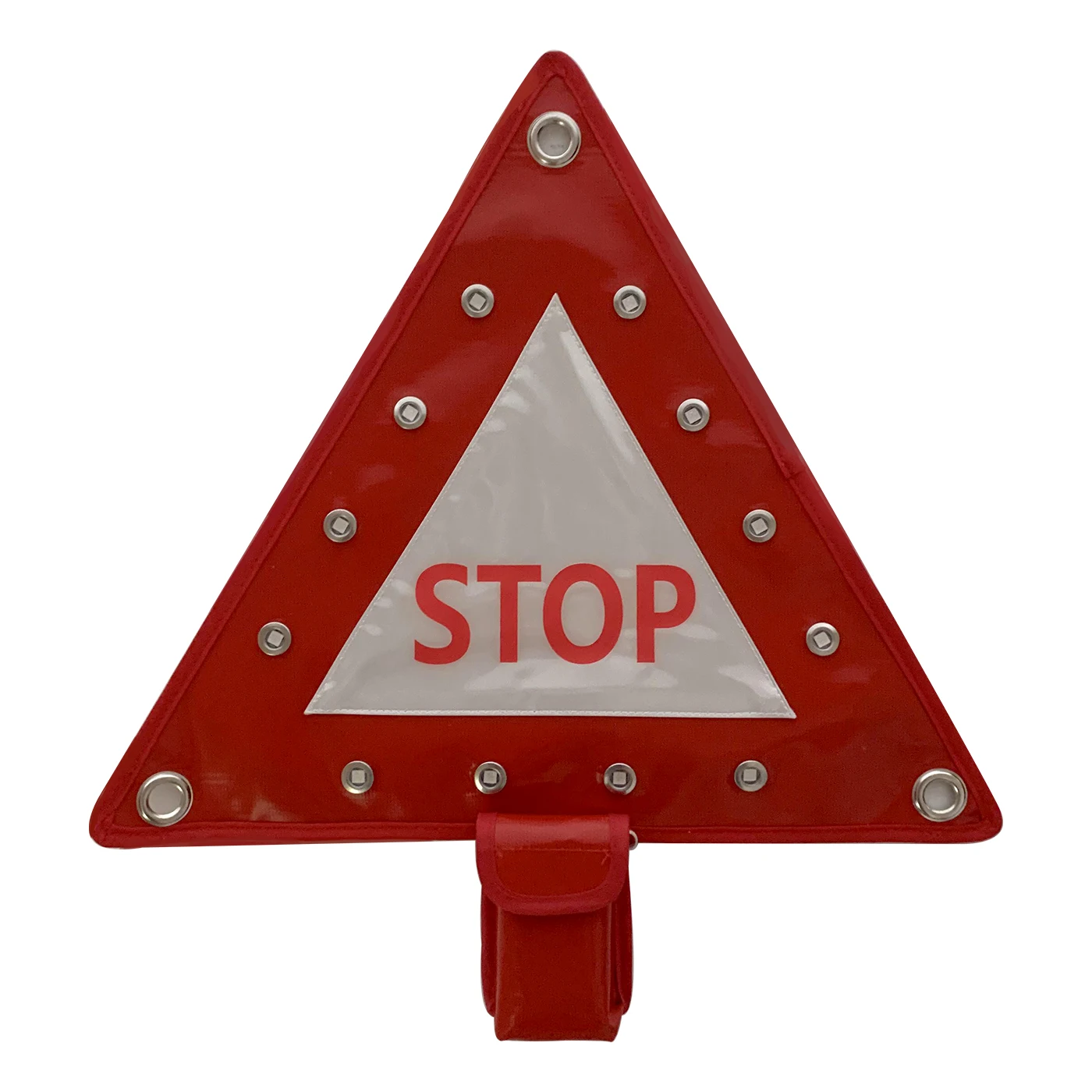 Magnetic Road Construction Warning Stop Sign Reflective Flexible LED flash Traffic Triangle Sign Board