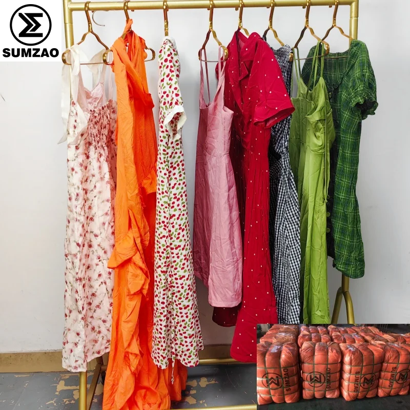 Sumzao Hot selling womens clothes casual dress used clothes Mix Bulk stock popular dress in Southeast Asia