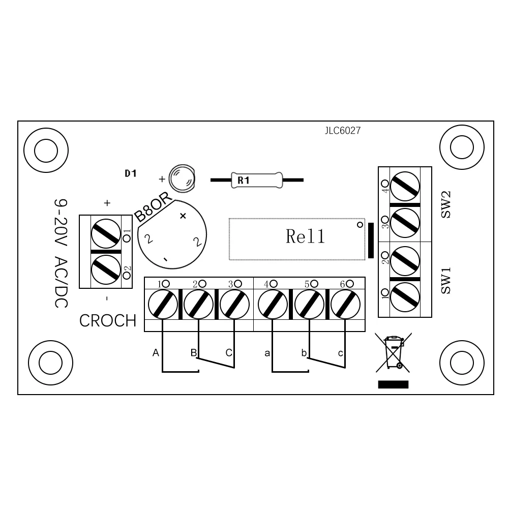  Дистрибьютор PCB009 для платы распределения питания светосигнала