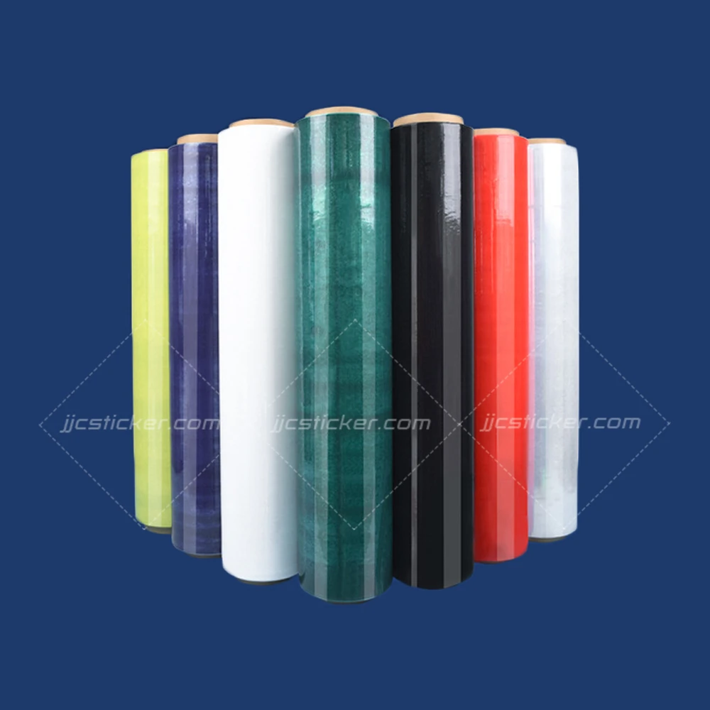 eco friendly roll semi-automatic plastic clear pu heat shrink wrap pvc wrapping film stretch