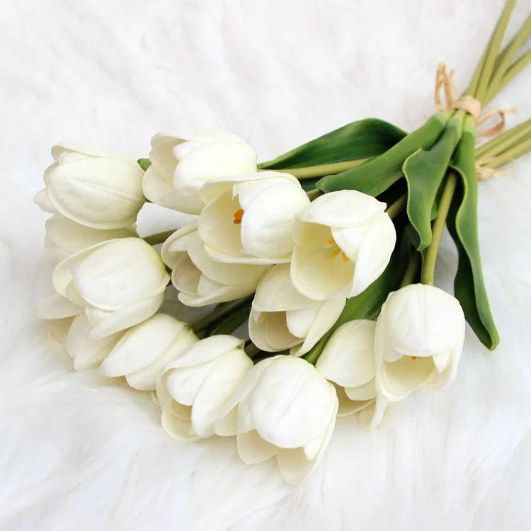 Wholesale Wedding Home Decoration Real Touch PU Tulip Artificial Flowers Tulip