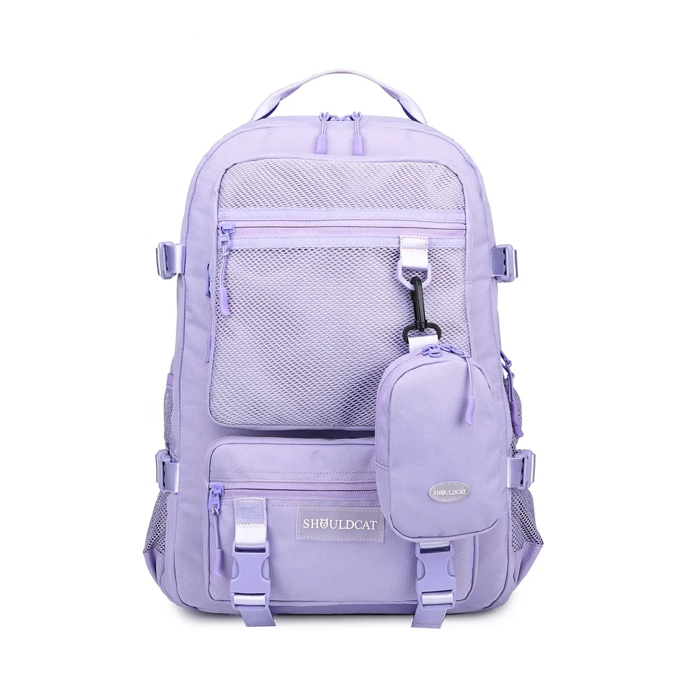 Wholesale ECO Friendly Purple Plain Hiking Backpack For men women