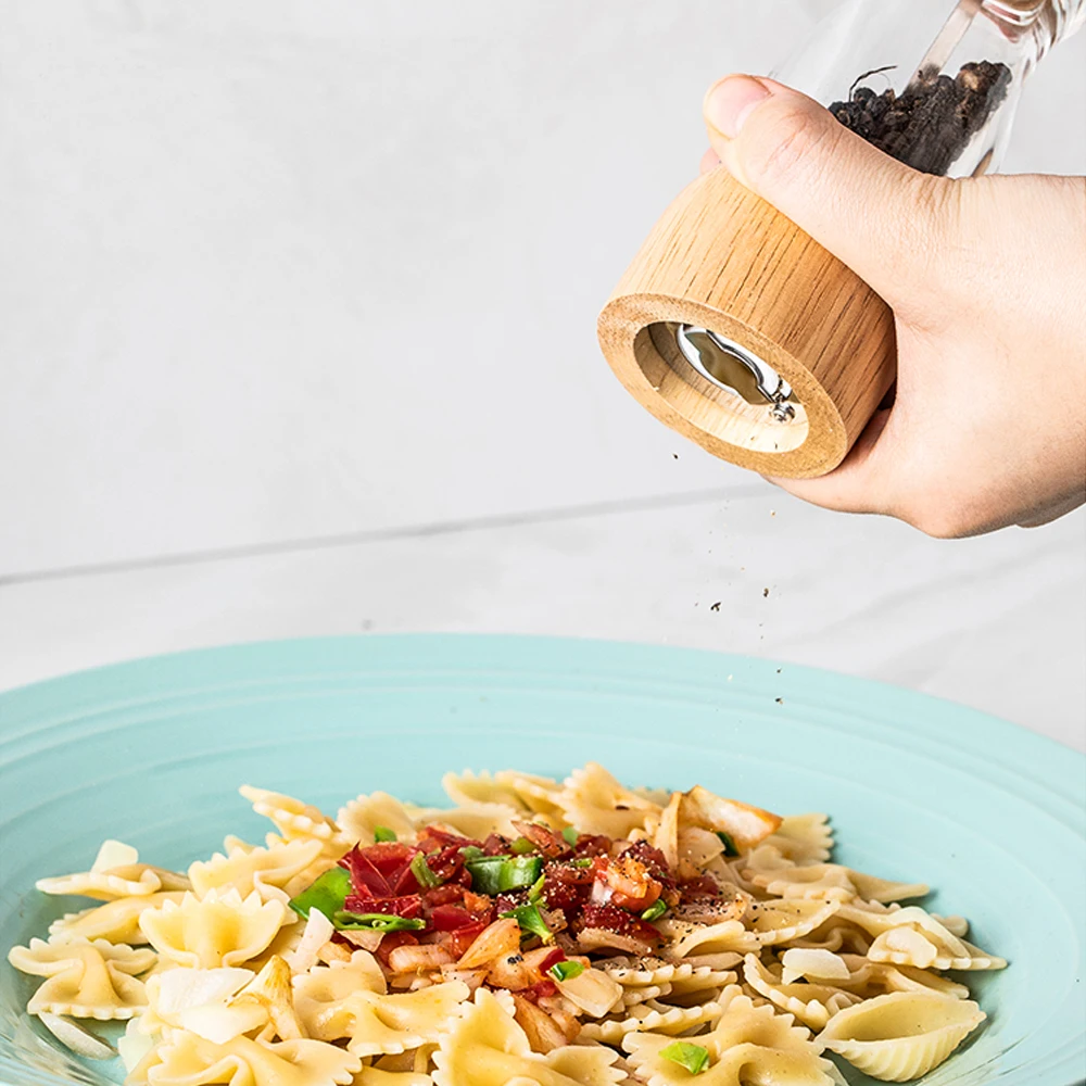 Custom bamboo Wooden Salt Shaker Pepper Mill Parts