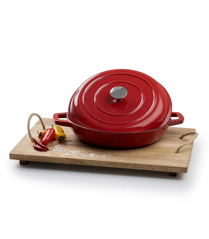Bright Houseware 11pcs Wholesale Cookware With Cheap Price Low MOQ Home Kitchen Custom Pot Red Enamel Cast Iron Cookware Sets