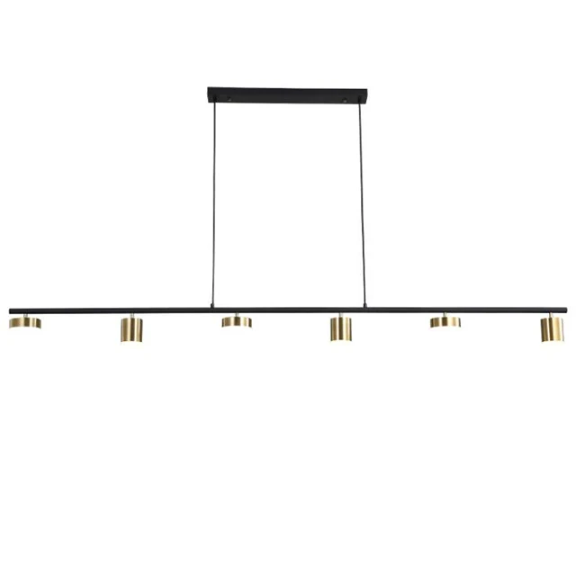 
Modern Golden Black decorative loft dining bar lustri spalni 4 5 6 heads 32W 39W 48W Ceiling LED pendant light lamp lamparas 