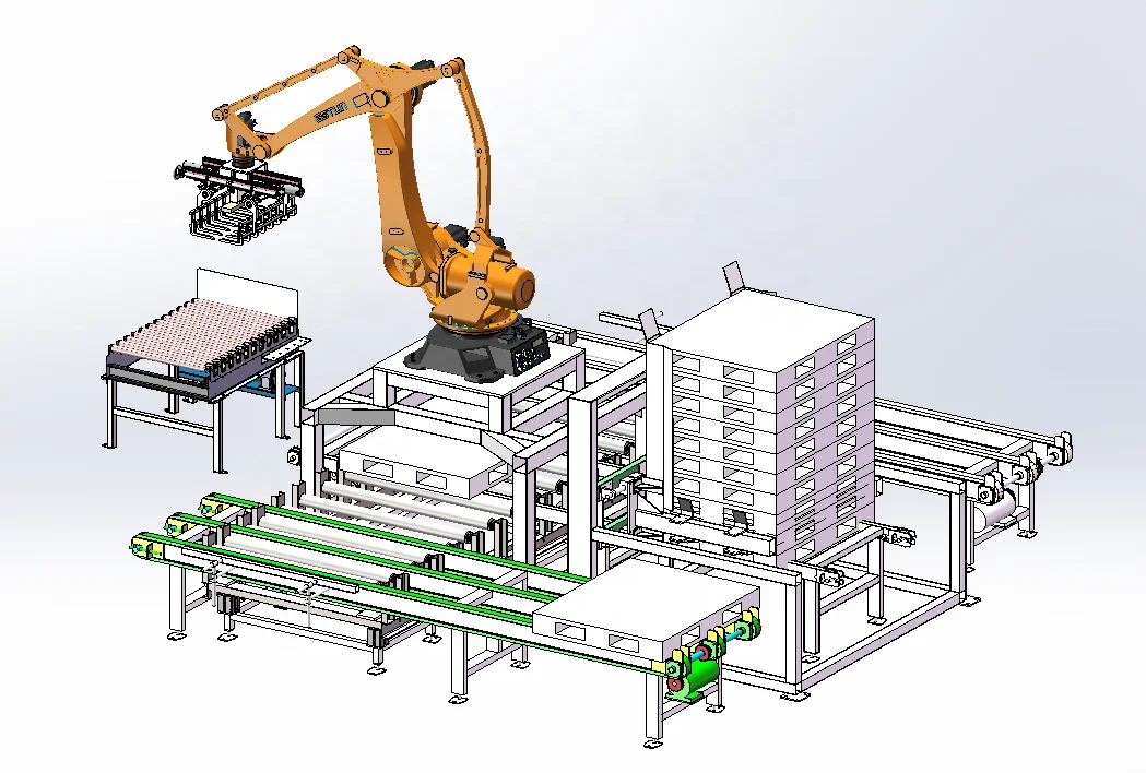 20kg 25kg 50kg bag carton palletizer bucket Barrel  palletizing machine palletizer for animal food