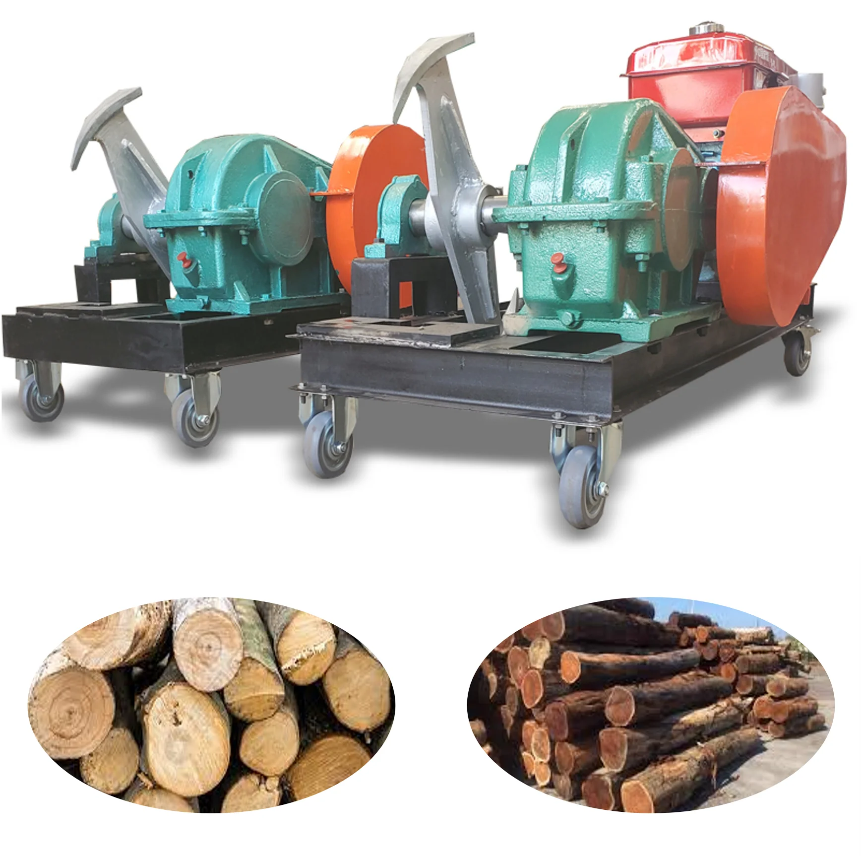 Three-phase electric high-speed chainsaw log splitter with manganese steel cutter head fire wood chipper