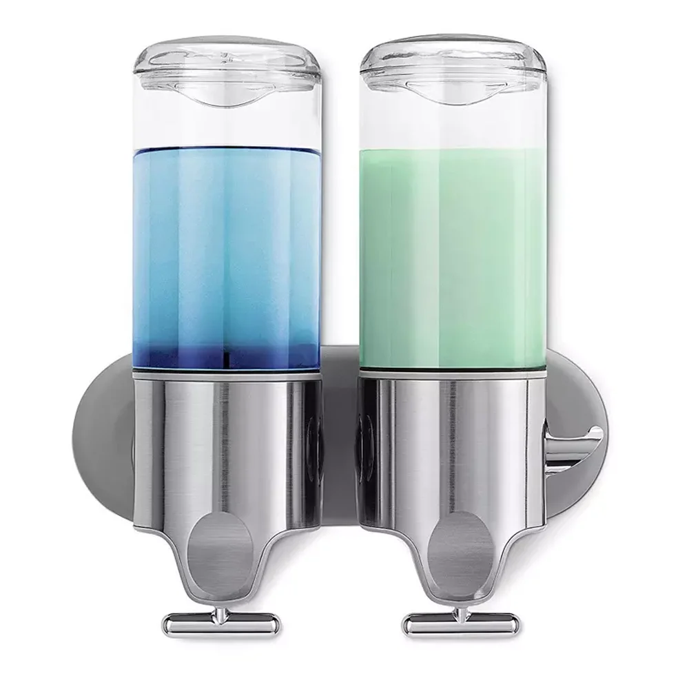 2022 Hot Sale OEM Logo Wall Mount ABS Plastic Hotel Hand Push Manual Shower Gel Shampoo Soap Dispenser