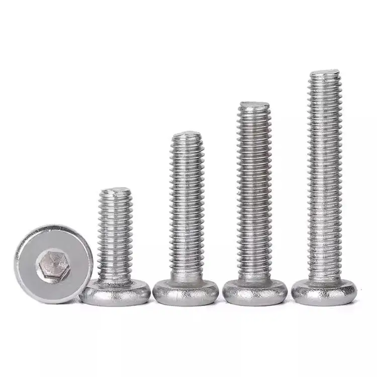 M2 M2.5 M3 M4 M5 M6 M8 Stainless Steel Hex Pancake Head Furniture Screws Tv Wall Mount Cancellus Locking Head Screw 3.5 All Type