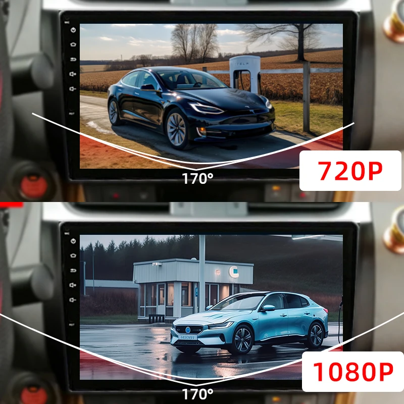 Universal car reverse camera straw hat punch ahd car camera 170degree fisheye 1080/720p starlight night vision rear view camera