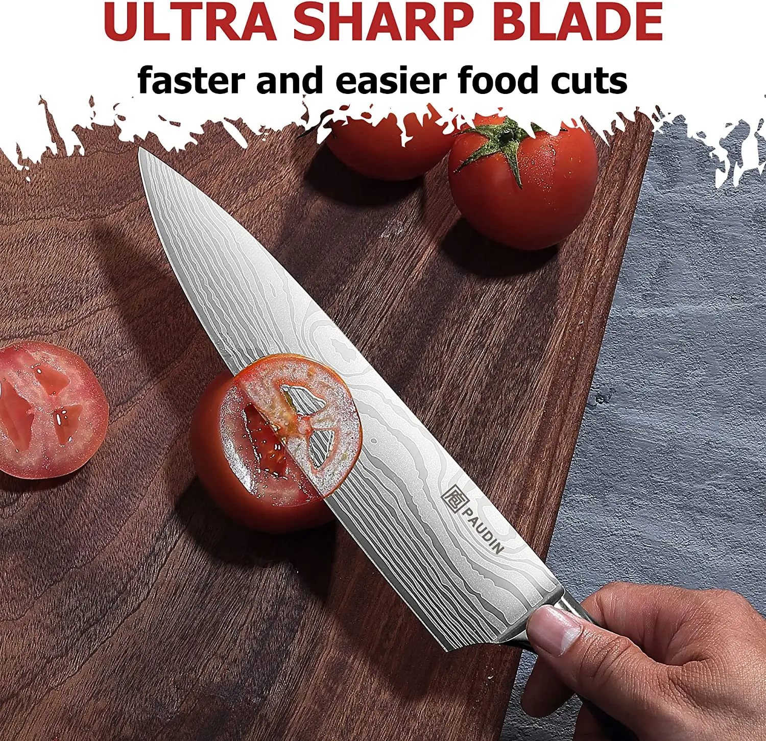 Custom Size Premium German Stainless Steel Knife Set With Wooden Block Stand