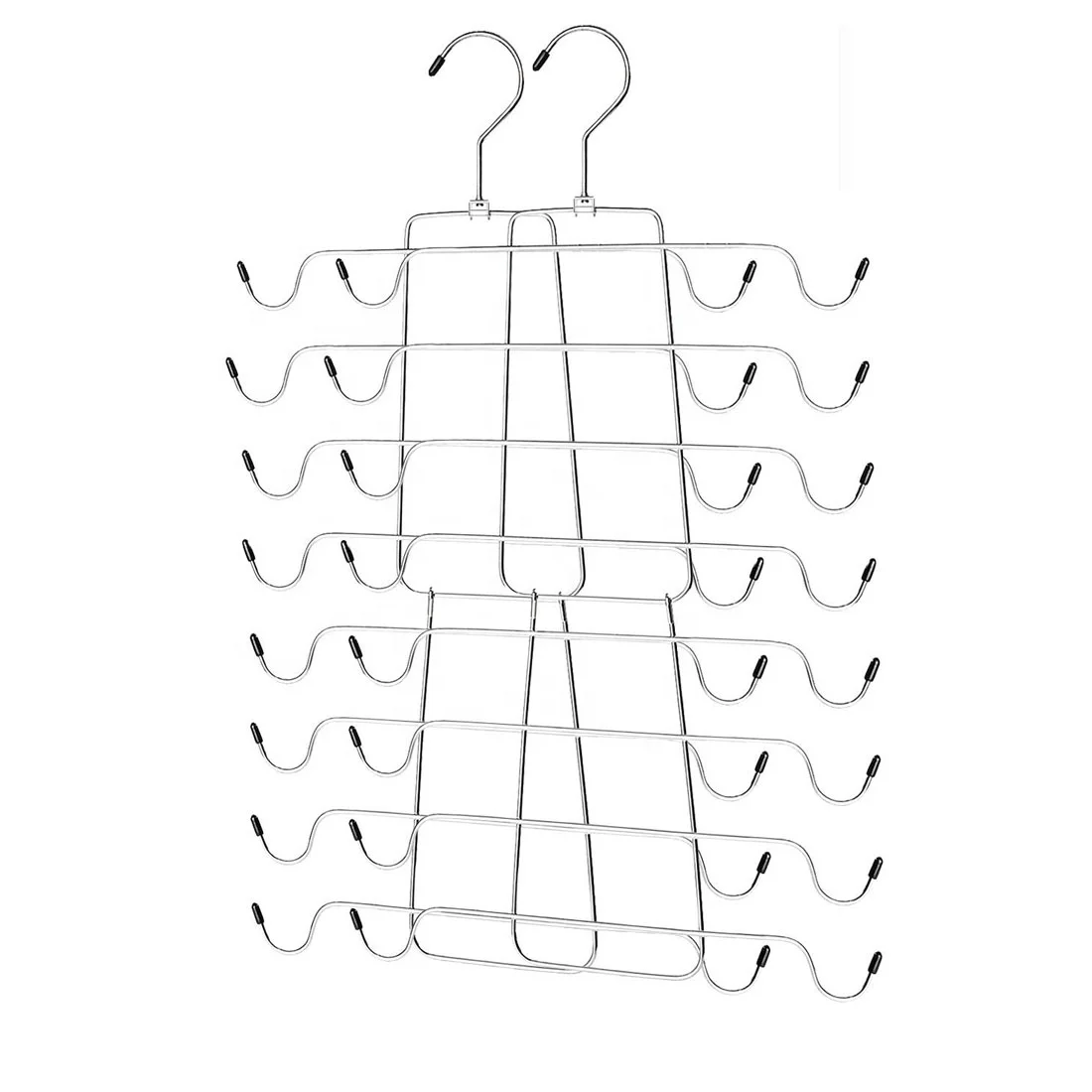 Foldable Space Saving Organizer Multiple Black Cloth Metal Wire Tank Tops Bra Hanger