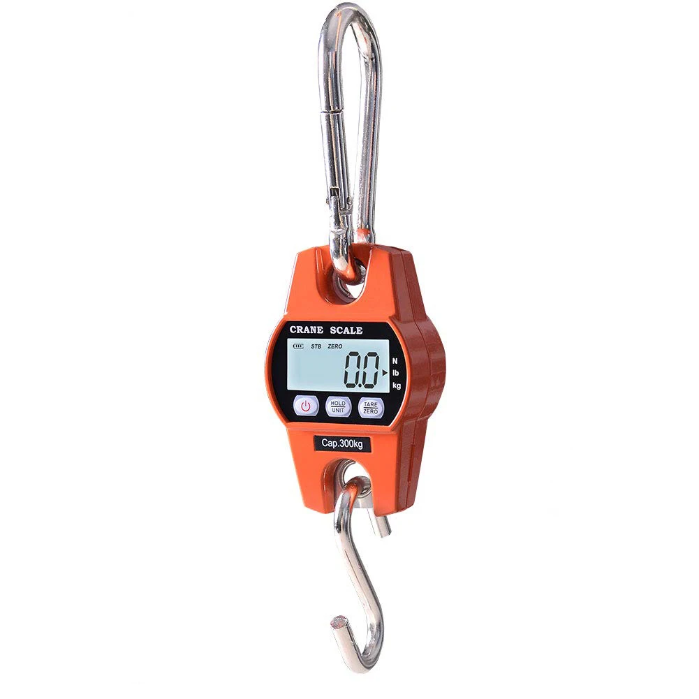 Handheld Mini Crane Scale Digital Hanging Scale with Hooks 300Kg/100g For Fish/Luggage/Animal/Farm Crane/Hunting/Shipping Scale