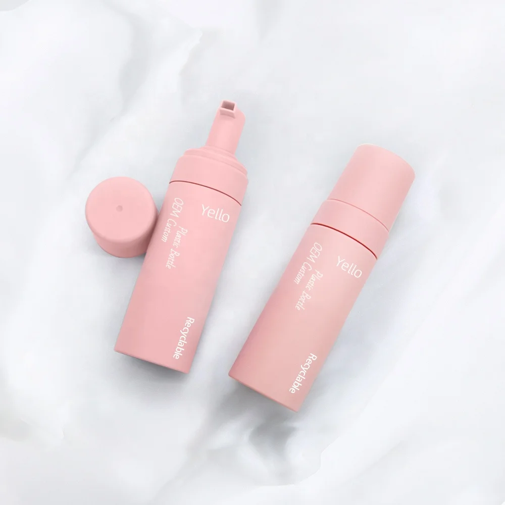 Empty Skincare Facial Cleanser Bottles Packaging 150Ml Matte Cosmetic Plastic Foam Soap Dispenser Foam Pump Bottle  Luxury