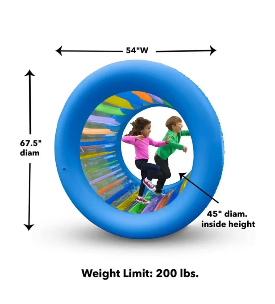 Roll With It Giant Inflatable Rolling Wheel