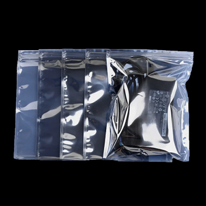 1Pack=100Pcs In Stock Antistatic Bags With Top Open Esd Shielding Bags With Ziplock Anti Static Bag For Electronics Packing