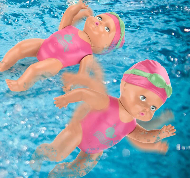 Cartoon Wind Up Toys Cheap Plastic Clockwork Mechanical 6 Inch Swimming Doll Wind Up Swing Toy Bathtub Toy