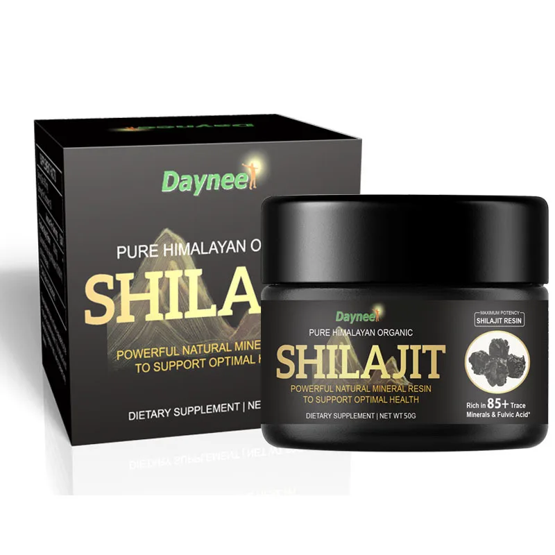 Natural Authentic Shilajit Pure Himalayan Organic Resin Max Strength with 85+ Trace Minerals Golden Grade Shilajit Supplement