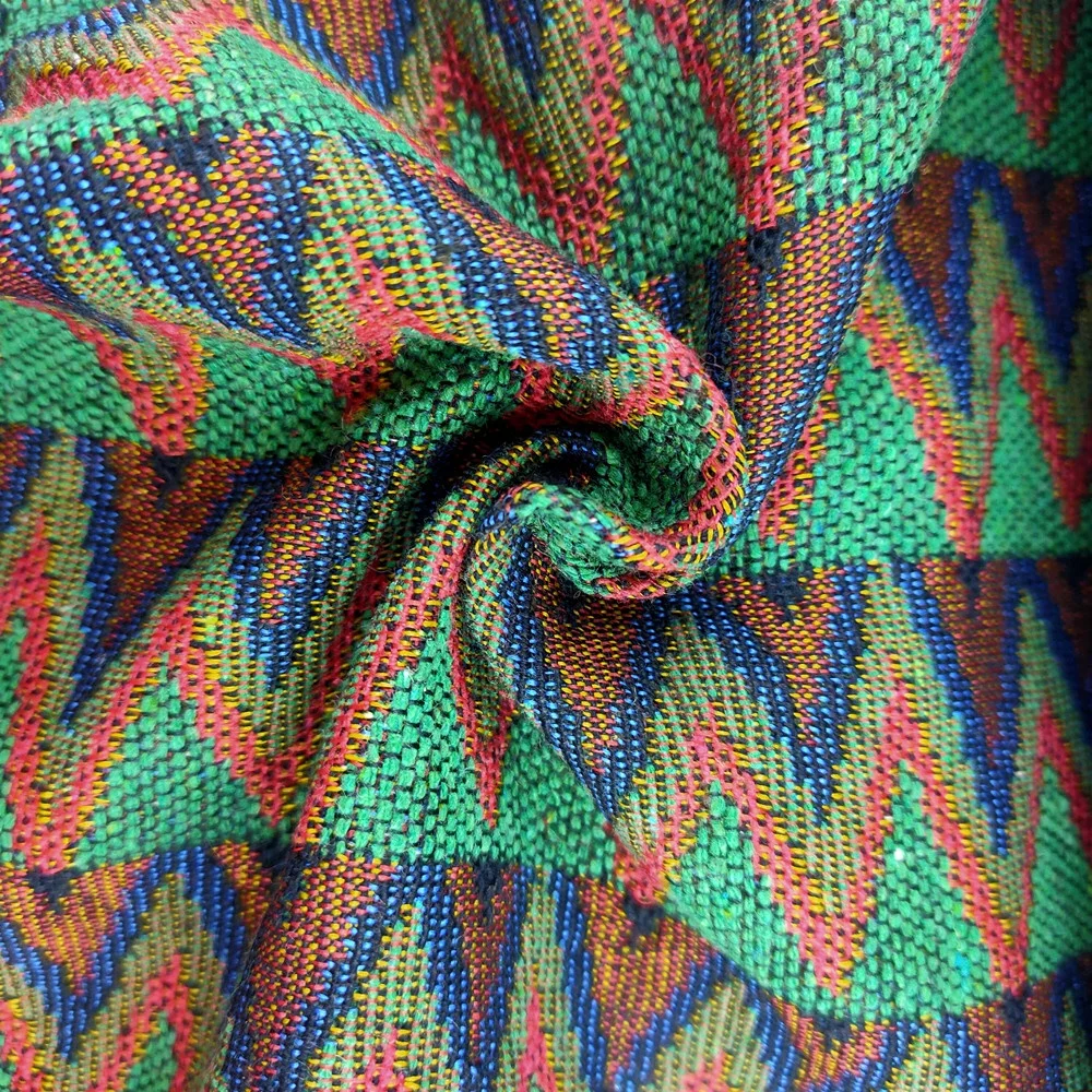 Custom national style polyester/cotton jacquard stripe fabric suitable for sofa cushion tablecloth backpack bags shoes