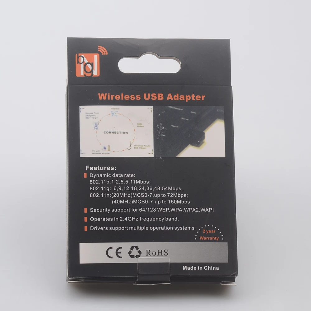 150Mbps Wireless Network Dongle PC/Desktop/Laptop 2.4G Wifi USB Adapter