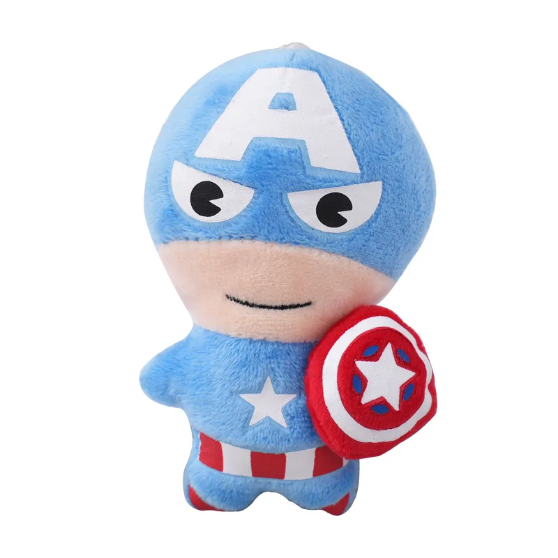 Wholesale Price Cartoon Super Hero Plush Toy KeyChains SpiderMan Captain Plush Claw Machine Toy For Kids Gift