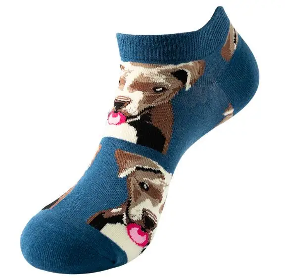 KTJ-230222-3  Fashion Socks Cotton Funny Pattern Dress Ankle Socks for Mens Womens Animal Pattern Ankle Socks