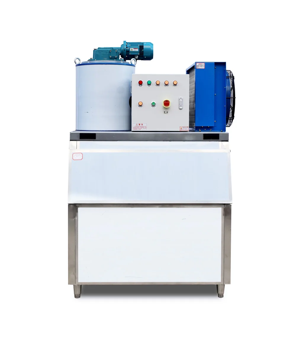 Stainless steel Cover Flake Ice Machine Compact size 500kg Ice Generator for Bakery