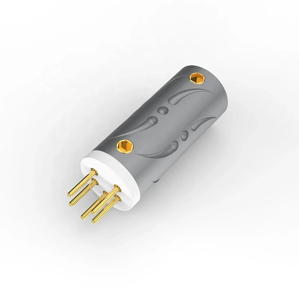 VIBORG LP108G Gold Plated 5 pin Male Plug High-end Hifi Audio Turntable Tonearm DIN Connector for Rega Linn Roksan Project Grace