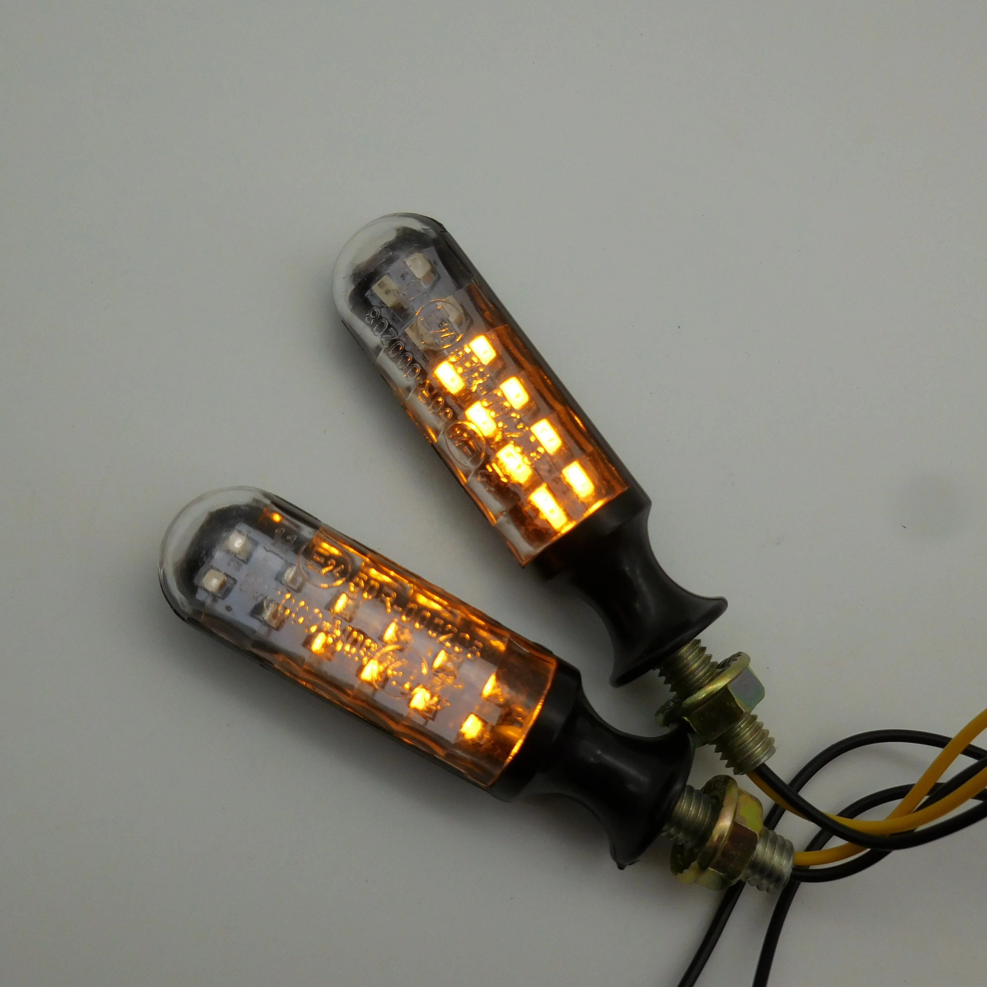 Universal Flowing Motorcycle LED Turn Signal Indicator Light Sequential Amber Blinker Flashing Scooter Motorbike Turning Lamp