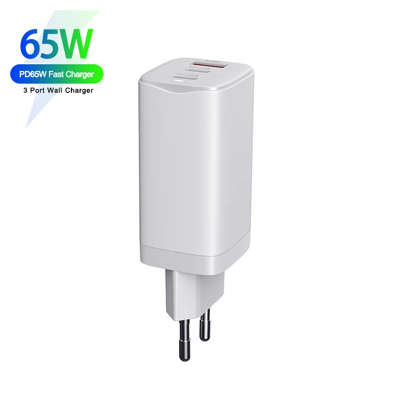 OEM Ган технологии 65W Мобильный телефон зарядное устройство USB-C PD мощность 2 Type-c настенное для планшетного ПК и мобильного