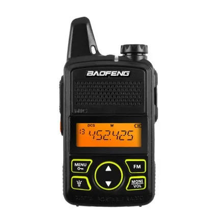 Portable FM radio receiver mini radio rechargeable baofeng walkie talkie with LED flashlight