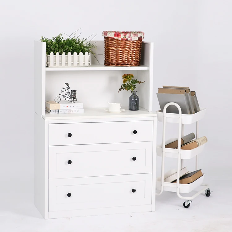 Nordic Furniture Living room Bedroom Wooden Top Metal Side Storage Cabinet High Gloss Chest Of Drawers Cupboard