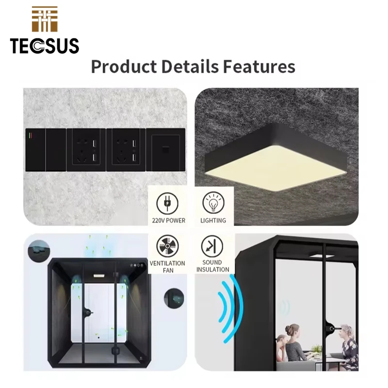 Indoor Movable Office Booth Phone Booth Modular Soundproof Office Phone Booth Easy Assemble Acoustic Cabin Size Of Office Cabin