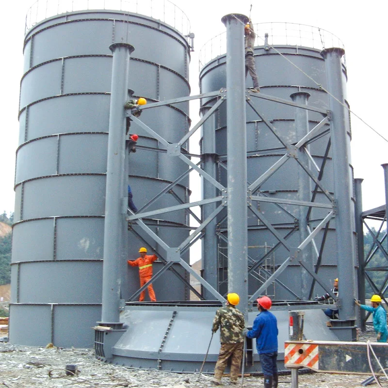 200 ton bolted type cement silo with vibrsating bin aerator and dust collector for sale