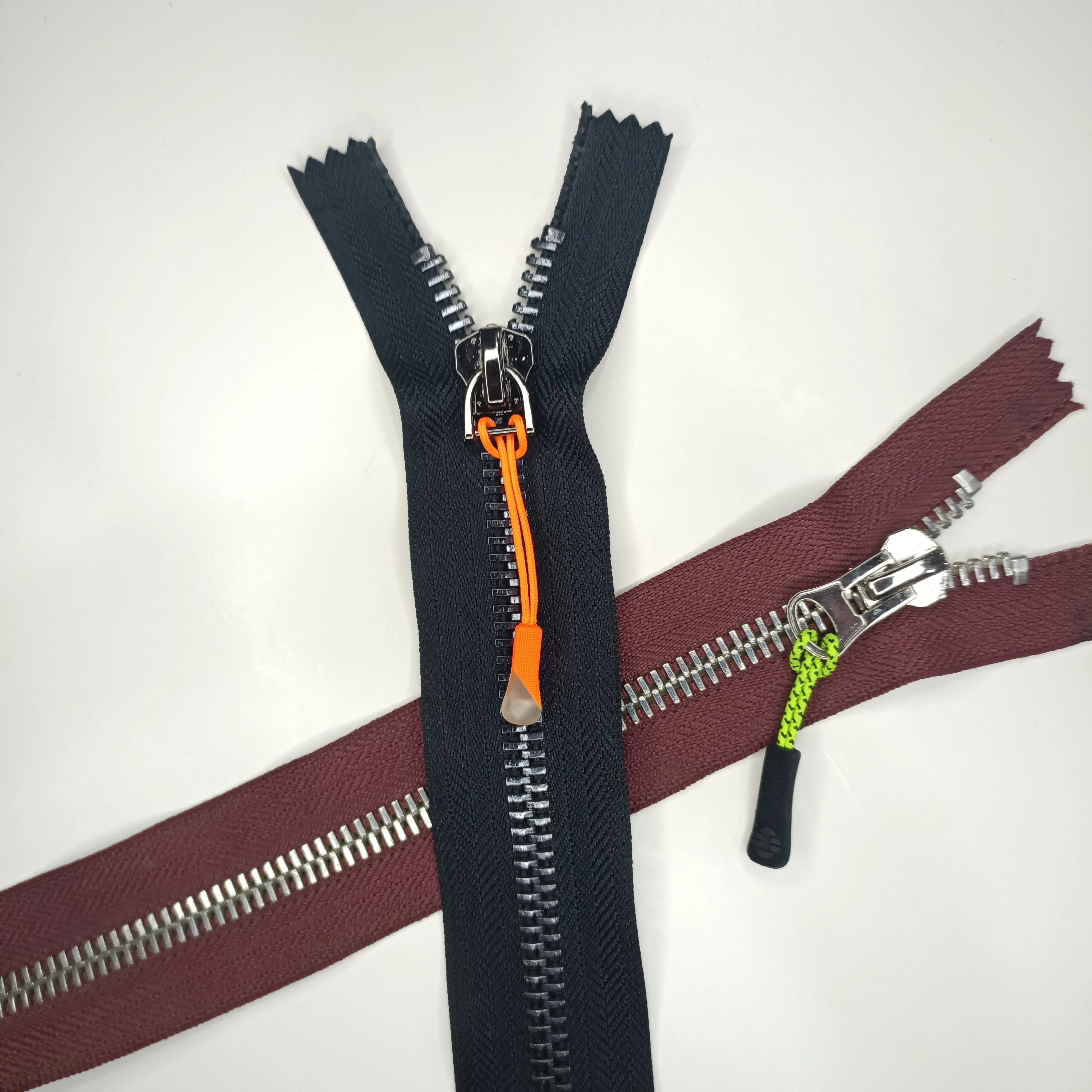 Unusual textured Zip Metal No10 plating Closed end big zippers with sliders for shoes Clothing bags Luggages