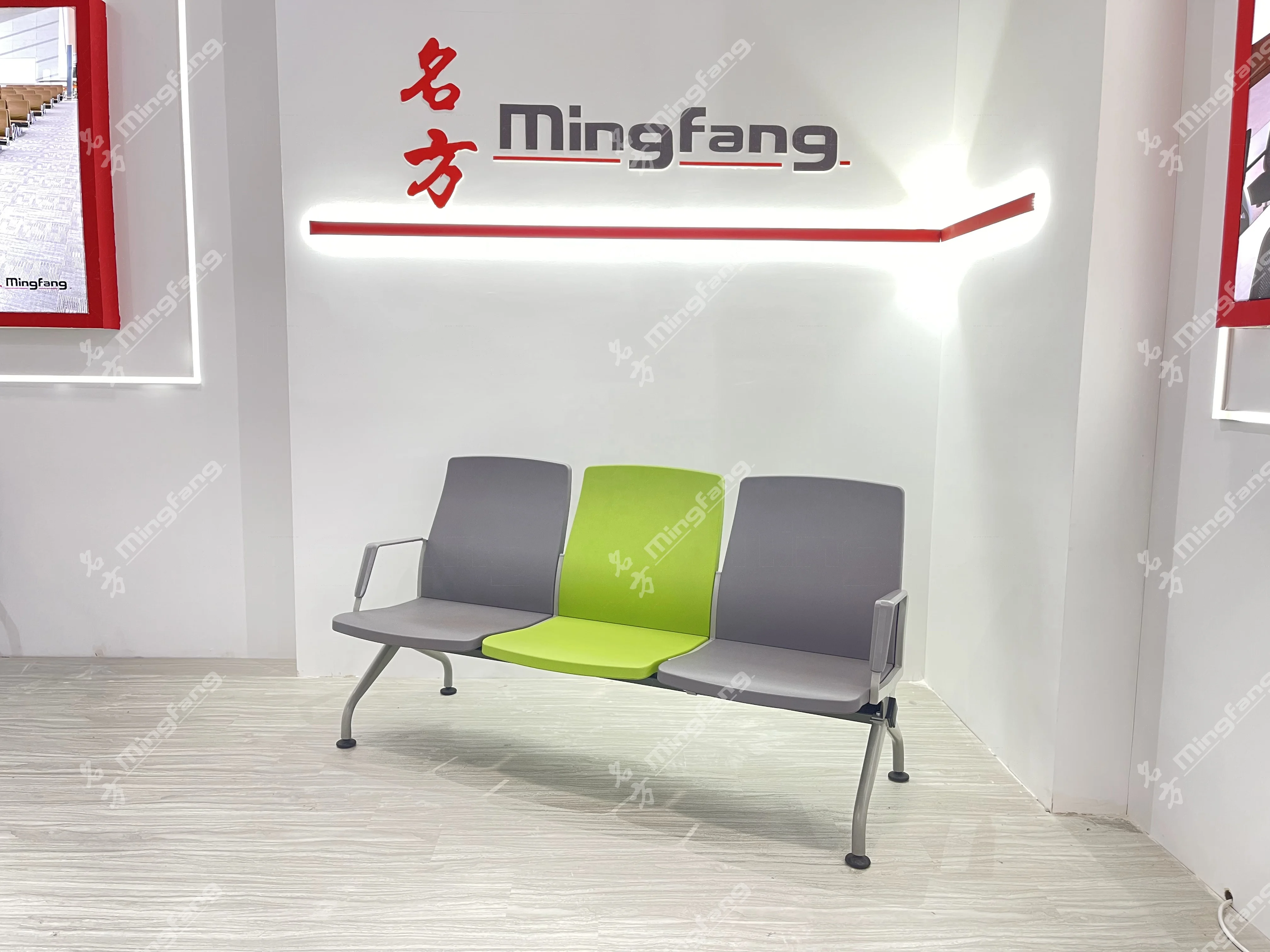 Factory PU Polyurethane Airport Hospital Waiting Room Seating tandem Chair Beam Seating for Bank Bus Station