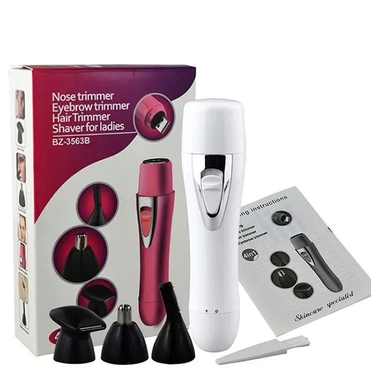mini shaver nose hair removal electronic razor facial fluff epilator eyebrow trimmer usb 4 in 1