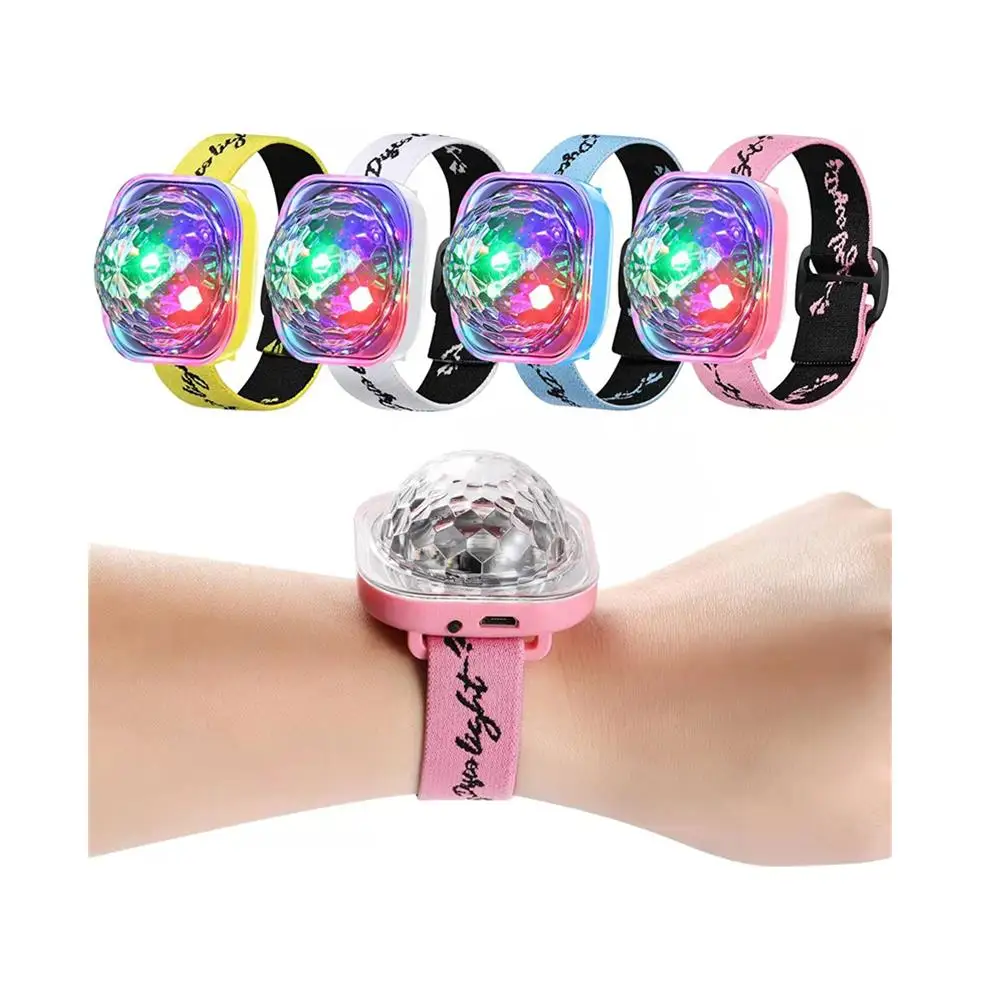 Party Rgb Strobe Lights Music Suitable Suction Cup Disco Lampportable Car Led Light Bulb Rotating Light Disco Bracelet