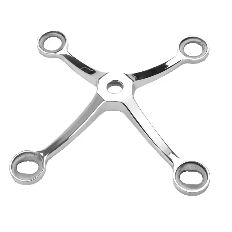 SS304 Stainless Steel Glass Fitting Claw Handrail Glass Fixing Spider