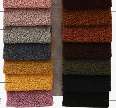 Hot sale Teddy fleece fabric polyester  fall/winter lamb wool coat plush fabric