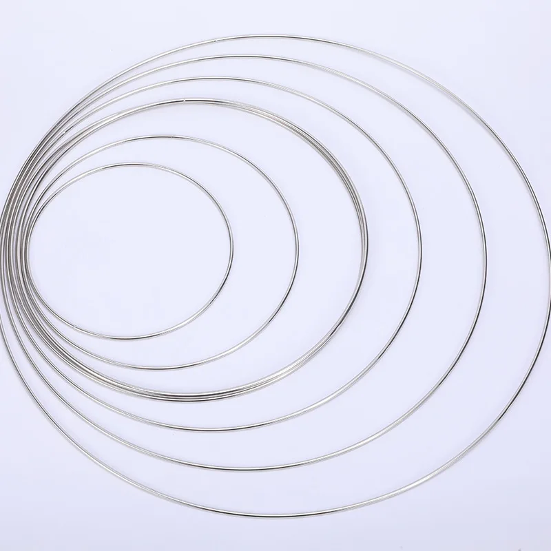 Modern fashion Big Circle Welding Metal Ring For Floral Decoration Silver Macrame Hoops Diy