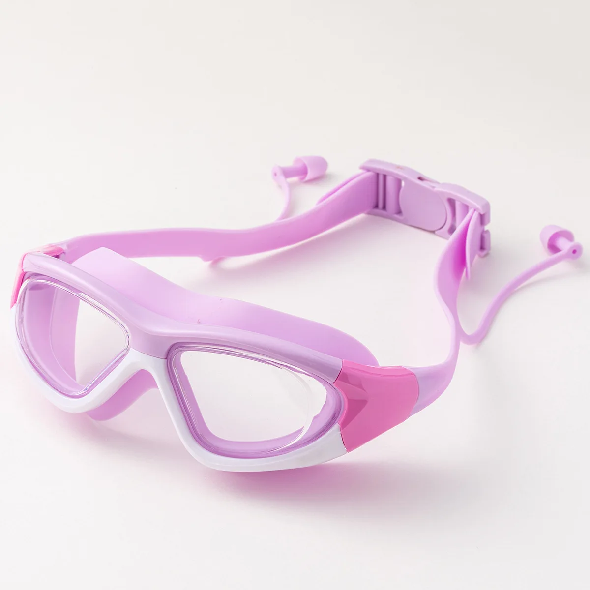 Swimming glasses for kids  anti fog swim eyewear Earplugs   Kids Swim Masks Wide Vision