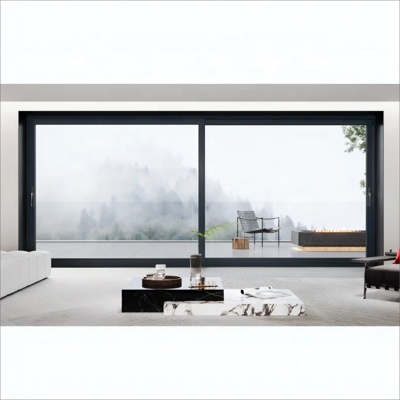 seamless welding heavy duty sliding door double glazed smart sliding door