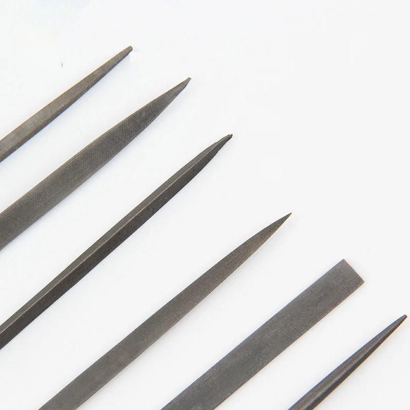 6Pcs Mini Needle File Set with Cutter 10 Shapes Diamond Needle Files Hardened Alloy Strength Steel Files
