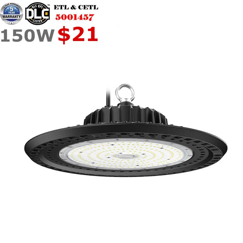 7 лет гарантии DLC ETL SAA CE одобренный IP65 140-170LM/W 100W 150W 200W 240W UFO светодиодный светильник high bay